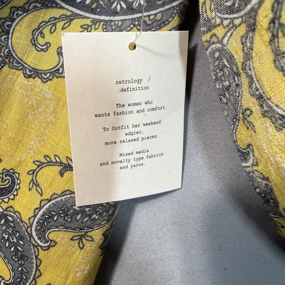 Boho Paisley Top Turmeric Gold Fringe Hem Peasant Blouse Plus Size Festival 3x - Picture 5 of 13
